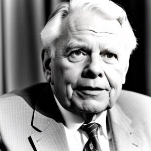 a man wearing a suit and tie smiling and looking at the camera