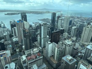 an aerial view of a city