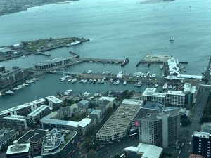 an aerial view of a city