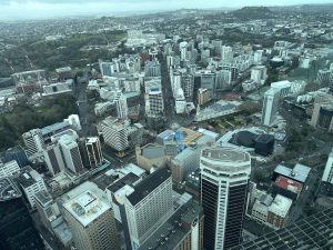 an aerial view of a city