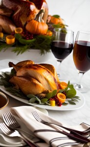 a plate of food with a fork and a glass of wine