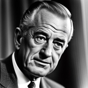 a man wearing a suit and tie smiling and looking at the camera