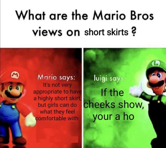 Mario Bros Short Skirts The Kumachan